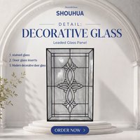 Inserts de verre pour porte, panneaux de verre décoratifs isolés et trempés pour porte d'entrée