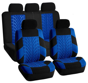 Fundas Universales para Asientos de Coche, Juego Completo, Protector de Asientos Hecho con Tela de Alta Calidad con Diseño de Huellas de Neumáticos - Product Image 2