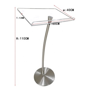 Podio de Acrílico Transparente con Base de Acero, Diseño Moderno, Mueble de <span class=keywords><strong>Teatro</strong></span> <span class=keywords><strong>para</strong></span> Exteriores, Escuelas e Iglesias - Product Image 5