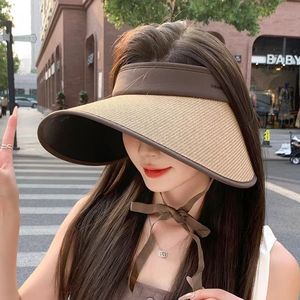 หมวกกันแดดปีกกว้างสำหรับผู้หญิง ปีกกว้าง พับได้ ระบายอากาศได้ดี ป้องกันแสงแดด สำหรับการขี่จักรยาน ใช้กลางแจ้ง - Product Image 3