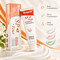 Dentifrice Blanchissant Probiotique Naturel Sans Fluorure Personnalisé OEM, Élimination des Taches, Nettoyage Buccal, Pâte Dentifrice Blanchissante