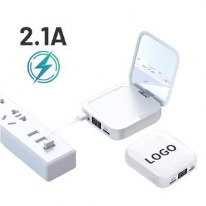 White CCC Certified Power Bank Custom Logo 10000mah Fast Charging <b>Square</b> Shape Mirror Powerbank with Certificate - Product Image 2