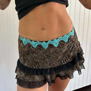 King Mcgreen <span class=keywords><strong>Star</strong></span> Y2k Rock Frauen Ästhetische Kleidung Leopard/Blumen/Polka Dot <span class=keywords><strong>Print</strong></span> Niedrige Taille Rüschen rock Sexy Party Röcke - Product Image 6