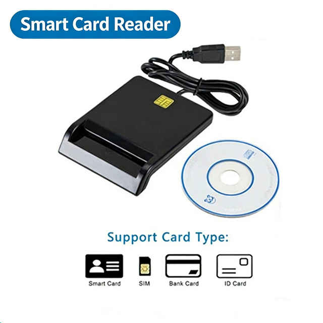 Hot Sale ID Smart Card Reader USB Credit Card Reader Writer Sim Card Reader