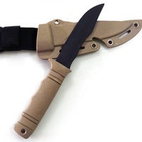 Couteau tactique à lame fixe d'entraînement, manche en plastique ABS, lame en caoutchouc souple TPE