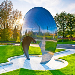 Al aire libre decoración espejo pulido de acero inoxidable de gran tamaño <span class=keywords><strong>Arte</strong></span> Jardín de Esculturas de metal - Product Image 4