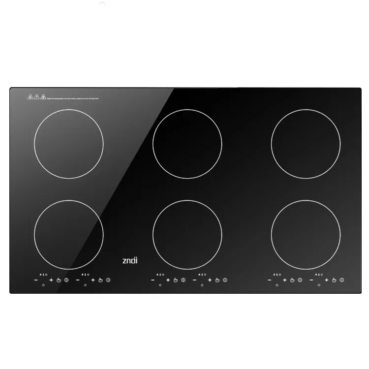 9-stage Firepower Adjustment Hotels 12000W Smart 6 Burner Commercial Induction Cookers