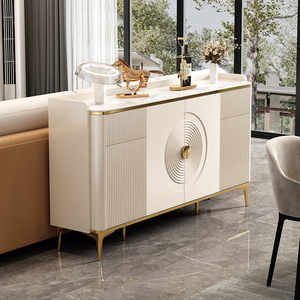 Table <span class=keywords><strong>Console</strong></span> Blanche Moderne, Buffet de Rangement Luxe Simple en <span class=keywords><strong>Bois</strong></span> avec Tiroirs pour Salle à Manger <span class=keywords><strong>et</strong></span> Cuisine - Product Image 3