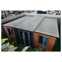 Vente chaude 20FT Maisons conteneurs préfabriquées Conteneur extensible à deux étages Maison conteneur étendu à double aile Maison préfabriquée ensoleillée