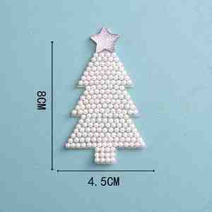 DIY Accessories Self <b>Sticker</b> Pearl Hotfix Rhinestones Christmas Tree Bow Patches for Garment Bag Phone case Decoration - Product Image 6