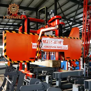 Electric Engine Horizontal Wood Bandsaw Sawmill Hydraulic Horizontal Wood Band Saw Machines