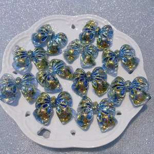 Série Violette Colorée, Styles Mixtes, Plantes et Fleurs en Résine, Effet Scintillant, Luciole Lumineuse, Fait Main, DIY, pour Pinces à Cheveux et Décoration de Boîtes à Rangement - Product Image 3