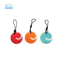 NFC 213 13.56mhz porte-clés étanche imprimable QR Code Pet inscriptible PVC matériel personnalisé époxy autocollant carte Rfid Nfc porte-clés
