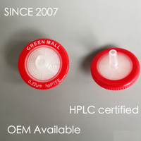 Filtesbio Factory Direct Shipment Packed 100PCS 0.45um Pore Size 25mm Disc Diameter Non-Sterile Hydrophobic PTFE Syringe Filters