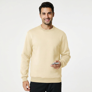 Mens Winter Crewneck Sweatshirt Brushed Cotton Interior <b>Thick</b> <b>Fleece</b> Soft Long Sleeve Pullover for Cold Weather Use - Product Image 1