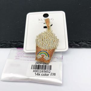 XUPING Jewelry Wholesale Bulk Copper 18K <strong>Gold</strong> Color Plated Iced Out Fashion <strong>Cross</strong> Horse Large Big Rapper Hip Hop <strong>Pendant</strong> - Product Image 5
