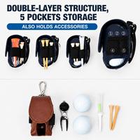 Sac de golf personnalisé en cuir synthétique avec porte-tee, mini pochette à tee gravée avec monogramme sur mesure, cadeau pour équipe de golf