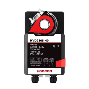 Actionneur de système CVC HOOCON HVD24-40 AC/DC24V, commande marche/arrêt 2/3 points, 40 Nm, pour registre, certifié CE, plastique + fer - Product Image 6