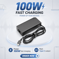 Adaptateur secteur pour ordinateur portable 100W 20V5A Type-C, charge rapide PD, adaptateur de remplacement haute puissance pour ordinateurs portables USB-C, chargeur