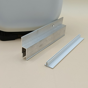 Perfis de Alumínio Extrudado de Alta Qualidade em Liga de Alumínio Prata com Furos Pré-perfurados H com Tampa para Instalação de Membrana Macia - Product Image 1
