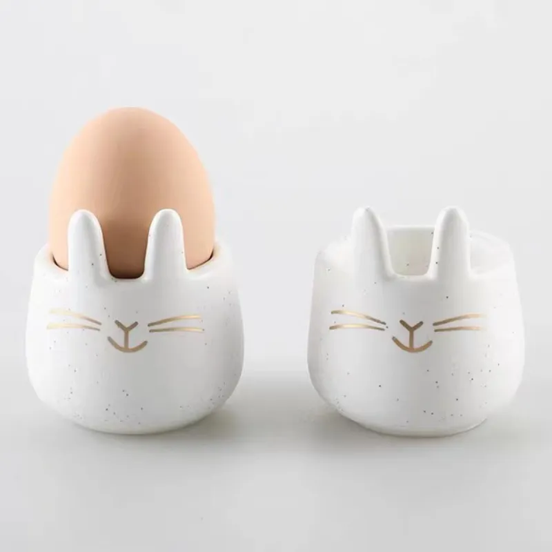 Cute Bunny Egg Holder Kitchen Egg Tool Wholesale Ceramic Egg Cup