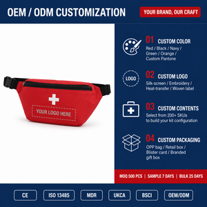 Botiquín de Primeros Auxilios de Cintura con Logotipo Personalizado OEM ODM, Manual, Manos Libres, Portátil, Bolsa de Emergencia, Cinturón Ajustable, Certificado CE - Product Image 5
