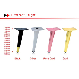 Tùy Chỉnh Nhôm Hợp Kim Kim Loại Đồ Nội Thất Chân Tủ Bàn Chân L Hình Dạng Chân Vuông <span class=keywords><strong>Chrome</strong></span> Sắt Thép Vàng Sofa Chân - Product Image 3
