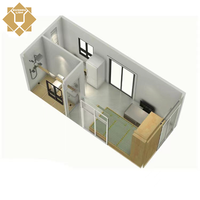 Maison préfabriquée pliable en conteneur de 20 pieds, à faible coût, isolée, insonorisée, modulaire, vente directe, bureau préfabriqué pour l'extérieur