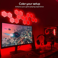 Lumière quantique RVB Led intelligente hexagonale modulaire télécommandée décoration créative Led veilleuse lumière de salle informatique