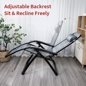 Chaises de camping robustes et pliables, chaise longue d'extérieur pliable, chaise zéro gravité imperméable pour la plage et les activités de plein air - Product Image 2