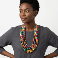 Collier ras du cou bohème fait main en perles d'imitation et tissu perlé, plaqué or, pour femme, bijou fantaisie, cadeau écologique