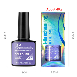 Vernis à ongles gel 66 couleurs 7,5 ml OEM Marque privée Non toxique Séchage UV pour femmes Salon de beauté Fournitures de nail art DIY - Product Image 1