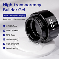 Set de Gel Transparente para Extensión de Uñas de Secado Rápido en 5 Segundos, Sin Dolor, No Tóxico, Ecológico, Libre de TPO, TMPTA y HEMA