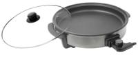 Elektrische Pizzapfanne 42 cm Fortschrittliche Technologie Großhandelspreis Pizzapfannenofen Tiefe Pfannkuchenmaschine OEM Gehärtetes Glas 220 1400