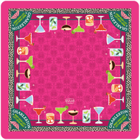 Heritage Check Mahjong Mat 33x33 Inç Lacivert Desen Kaymaz Kauçuk Taban Amerikan Oyunu Gece Masası Koruma Hediyesi