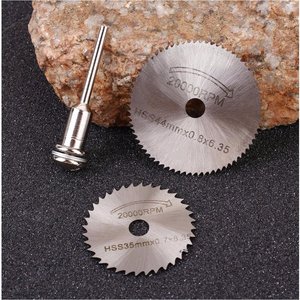 Lames de scie circulaires en acier HSS, outil rotatif pour <span class=keywords><strong>Dremel</strong></span> avec tige, 6 pièces, 1/8 pouces, livraison gratuite - Product Image 4