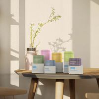 Rose bleu rouge 1OZ 2OZ 4OZ 6OZ 8OZ 10OZ 12OZ 16OZ vide luxe soin de la peau couvercle noir PP PET pot cosmétique en plastique