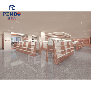 Sang Trọng Mỹ phẩm cử<span class=keywords><strong>a</strong></span> hàng hiển thị đồ nội thất tùy chỉnh LED chiếu sáng Tường giới thiệu Glass hiển thị đối với trang sức & mỹ phẩm cử<span class=keywords><strong>a</strong></span> hàng - Product Image 4