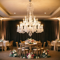 Lustre suspendu en cristal de luxe sur mesure pour salle de mariage, fête, hôtel, restaurant, événements d'anniversaire, escalier, décorations de la maison