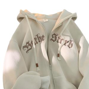 <span class=keywords><strong>Cardigan</strong></span> <span class=keywords><strong>con</strong></span> <span class=keywords><strong>cappuccio</strong></span> retrò alla moda per <span class=keywords><strong>donna</strong></span> Top <span class=keywords><strong>con</strong></span> cerniera ricamato e giacca per la fornitura di ODM primavera autunno e inverno - Product Image 1