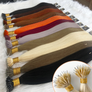 100 hebras Nano anillos Micro enlaces extensiones de cabello humano Rubio Natural Micro Bead Loop Pre Bonded Remy cabello liso europeo - Product Image 1