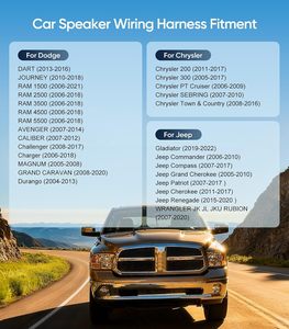 Adaptateur de connecteur de faisceau de câblage pour haut-parleurs de <span class=keywords><strong>voiture</strong></span> Dodge Ram Jeep Chrysler 2005-2022, câble audio pour tweeters de tableau de bord avant (pièce de rechange) - Product Image 3