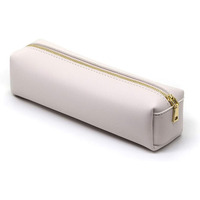 Étui à stylo en cuir PU Pochette à crayons en pvc Porte-stylo en cuir Pochette de sac de papeterie Étui à crayons en cuir Porte-stylo à fermeture éclair PU