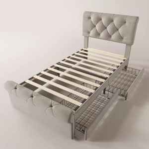 Mobili camera da <span class=keywords><strong>letto</strong></span> letti di lusso per la casa con lo stoccaggio con <span class=keywords><strong>cassetti</strong></span> un <span class=keywords><strong>singolo</strong></span> <span class=keywords><strong>letto</strong></span> di legno - Product Image 4