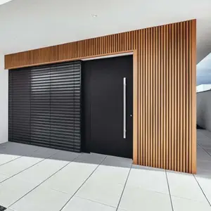 Fluted design wave hollow louver profile competitive price wood plastic composite wpc cladding wall outdoor