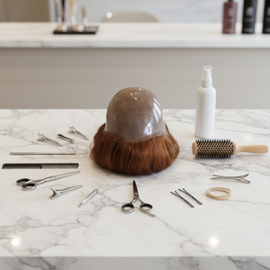 Perruque en cheveux humains avec base en silicone de qualité médicale pour l'<span class=keywords><strong>alopécie</strong></span>, perruque à base de ventouse antidérapante pour femmes - Product Image 4