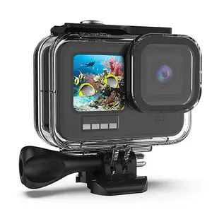 Trường hợp không thấm nước cho Gopro anh hùng 9 10 11 12 lặn dưới nước nhà ở bìa hành động máy ảnh accessoriesack anh hùng máy ảnh