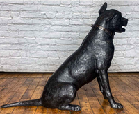 Statue de chien en bronze personnalisée Décoration de jardin en plein air Sculpture sur le thème des animaux Taille réelle Prix d'usine du fabricant Artisanat en métal