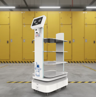 Robot de livraison intelligent OEM Yimeng avec logo personnalisé, robot d'entrepôt AMR AGV automatique 200 kg, navigation laser SLAM, autonomie 12h