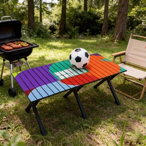 <span class=keywords><strong>Tavolo</strong></span> Pieghevole per Campeggio Coppa del <span class=keywords><strong>Mondo</strong></span> FIFA 2026, Design Geometrico Vivace, Leggero e Portatile per Eventi all'Aperto e Raduni di Tifosi - Product Image 2